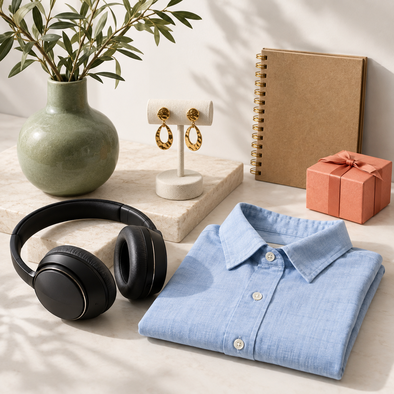 Fashion, electronics, jewelry and home essentials together